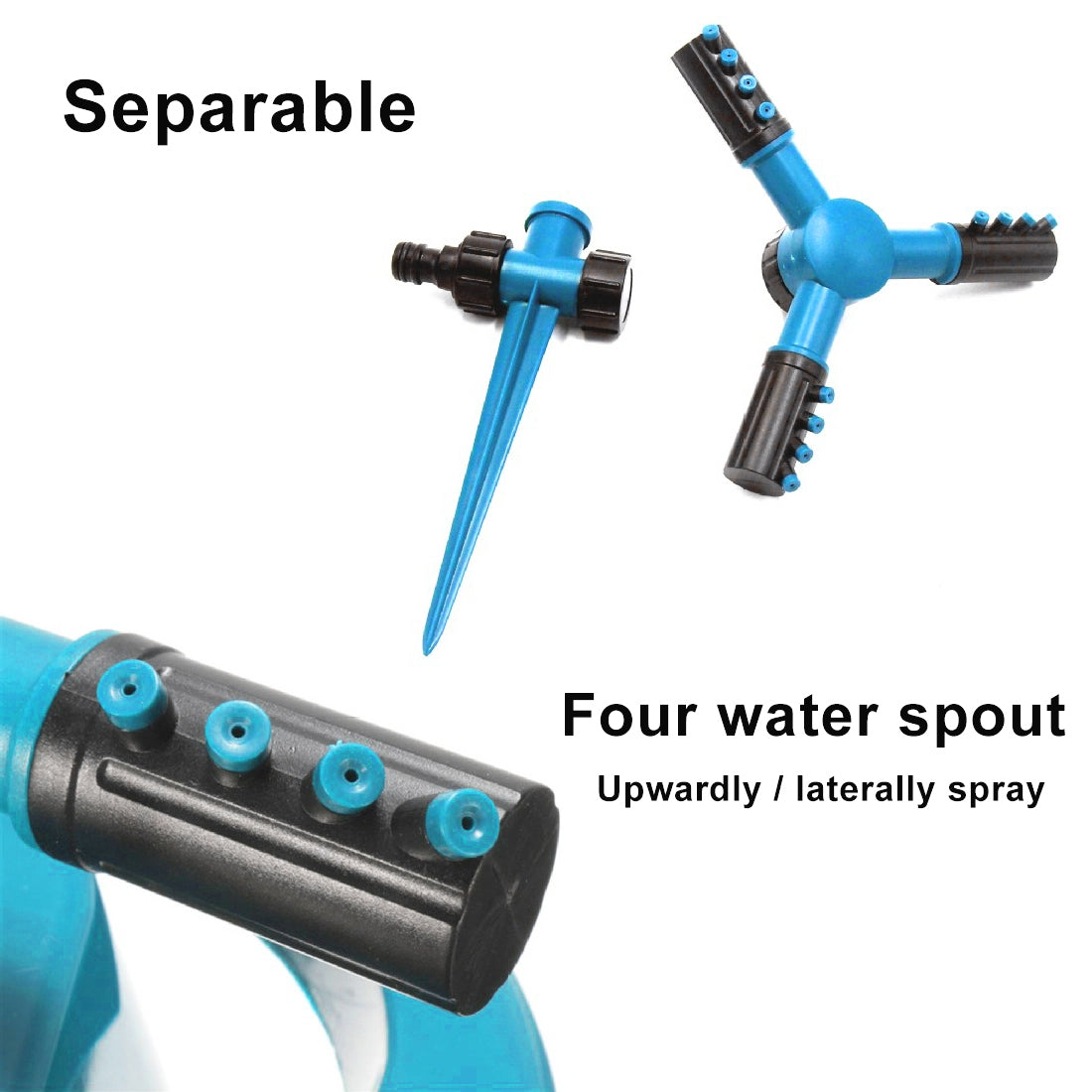 Zephyr Automatic 360° Rotating Garden Water Sprinkler – Adjustable Lawn Irrigation System (Blue)