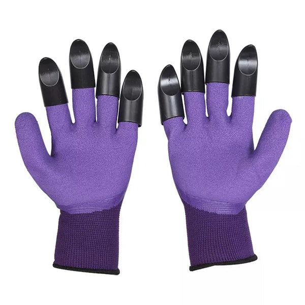 Gardening Latex Gloves with Claws (Purple) – Perfect for Digging and Planting Tasks