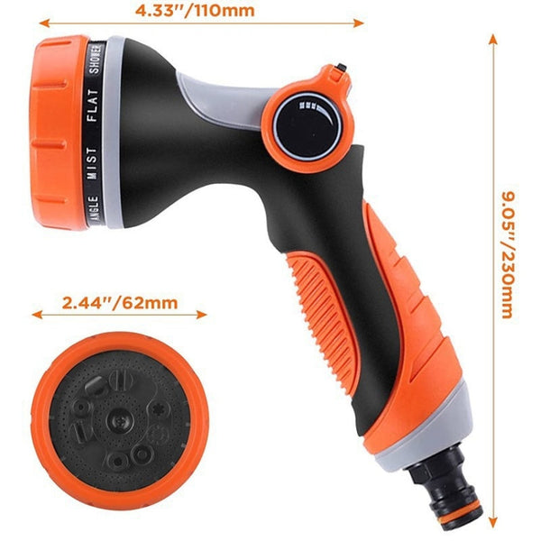 Zephyr Water Spray Gun – 10 Spray Patterns, One-Handed Operation, Leak-Proof Design for Gardening, Car Washing & Home Cleaning