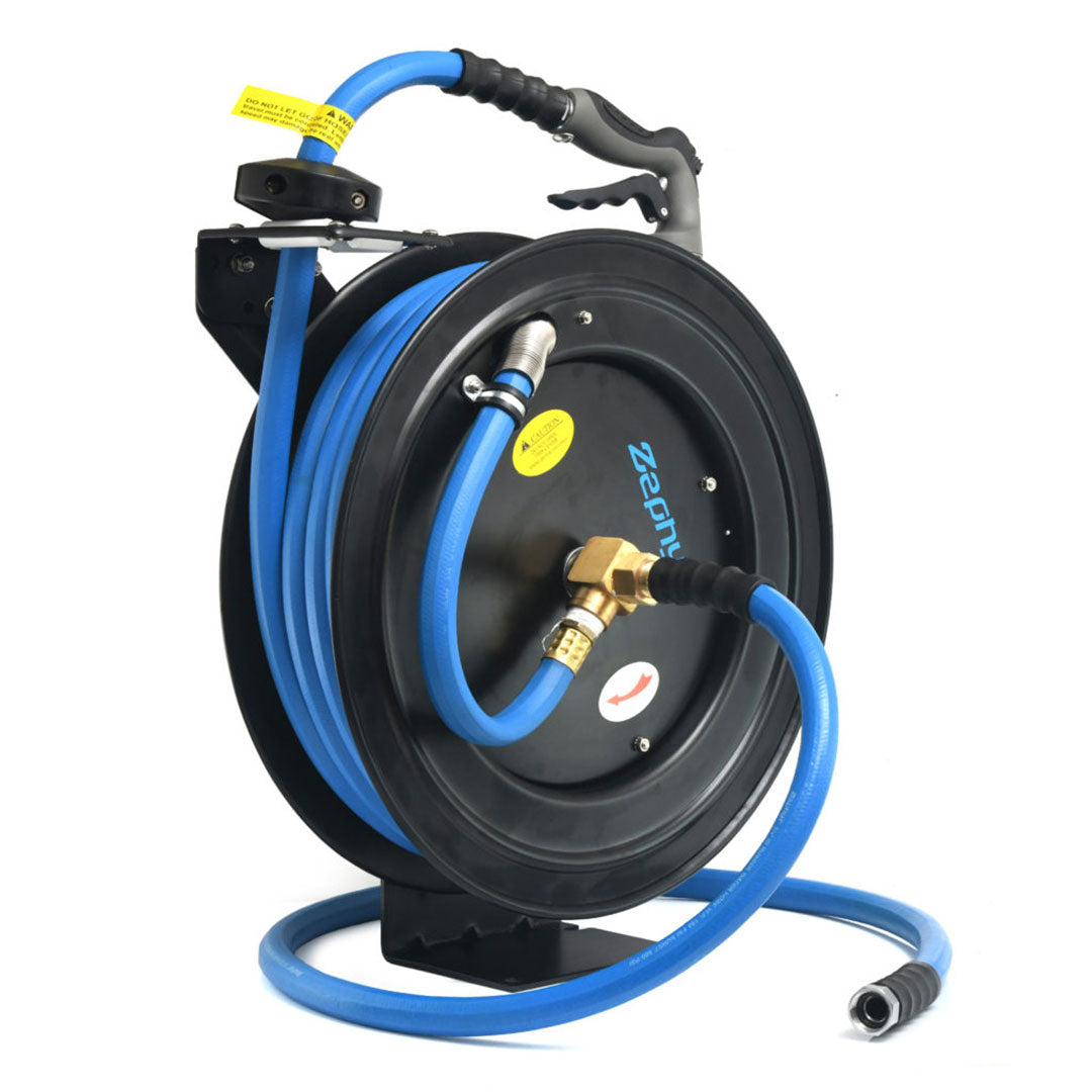 Blue Heavy-Duty Water Hose Reel