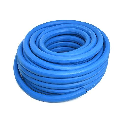 Zephyr Next-Gen Garden Hose (5/8" x 100ft, Blue) – Ultra-Light Flexible Rubber Without Fittings