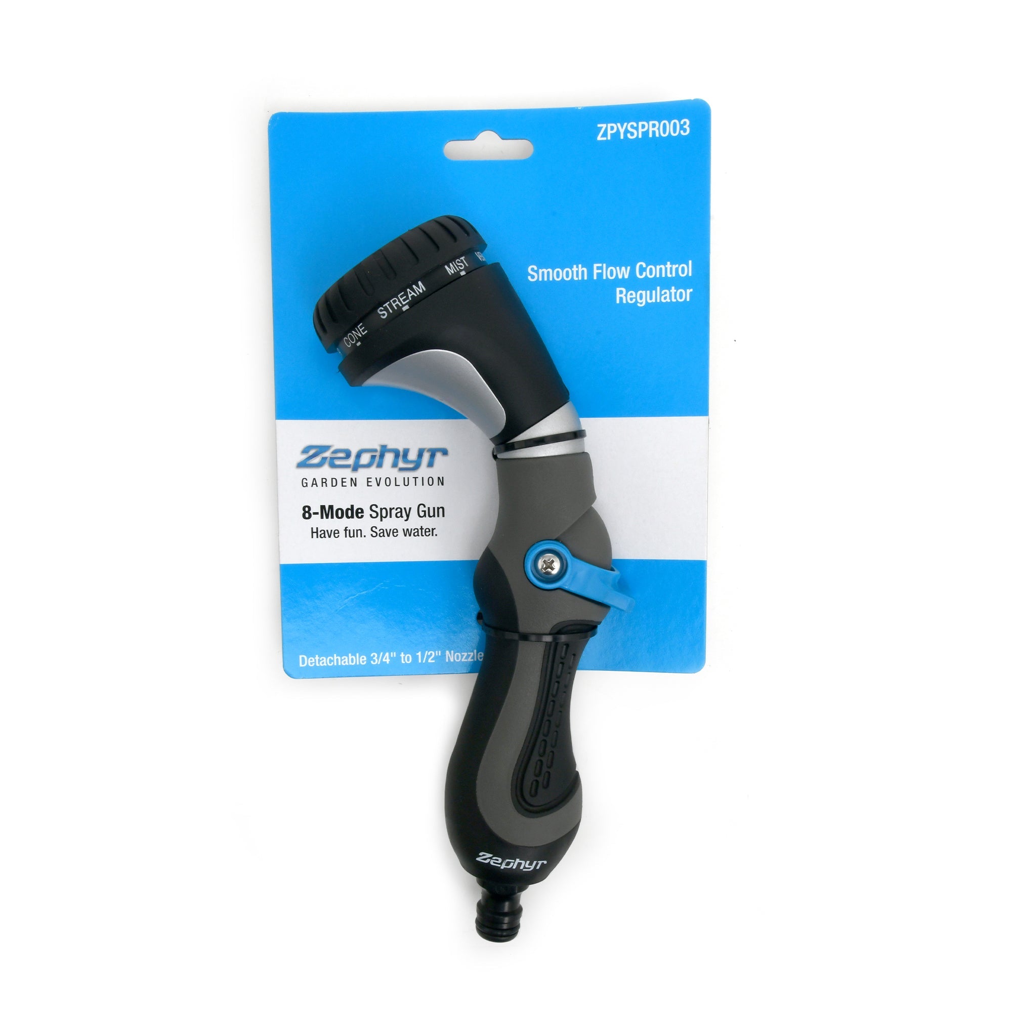 Zephyr 2nd Gen 8-Mode Water Spray Gun – Saves Water and Features Multicolor Ergonomic Design