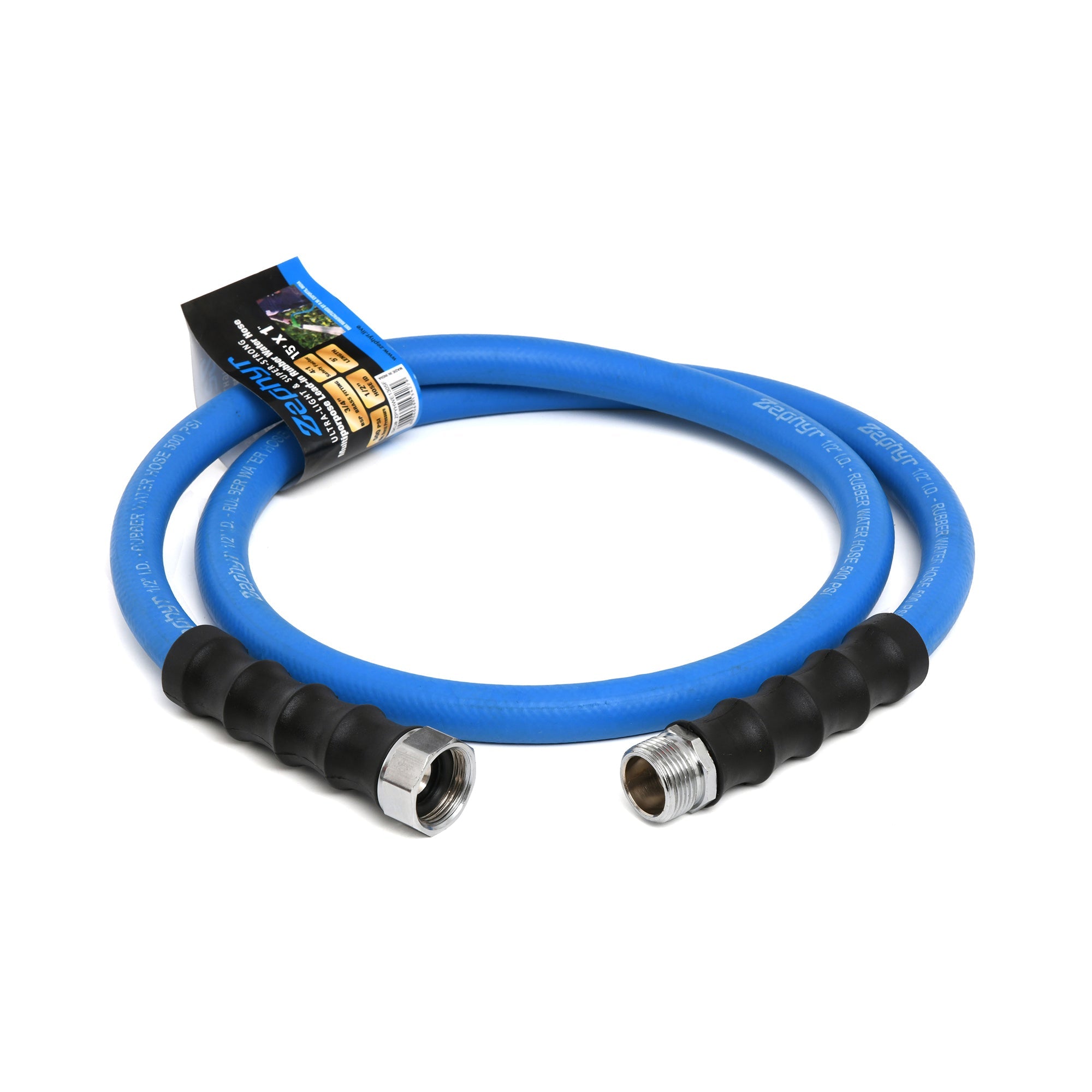 Zephyr Water Lead-In Hose (15 x 1) with Fittings – Compact and Leak-Free Design