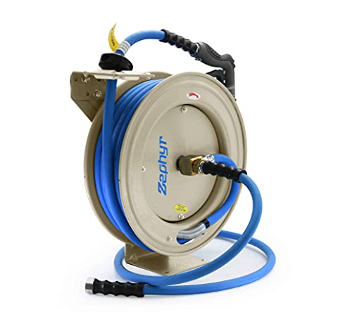 Zephyr Auto-Retractable Garden Hose Reel (19mm/3/4") – Fitted with Premium Rubber Hose and 8-Mode Water Spray Gun