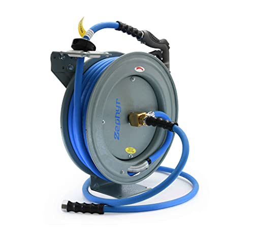 Zephyr Auto-Retractable Garden Hose Reel (19mm/3/4") – Fitted with Premium Rubber Hose and 8-Mode Water Spray Gun