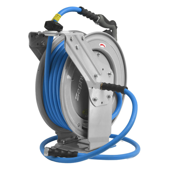 Zephyr Auto-Retractable Large Water Hose Reel (19mm) – Fitted with Premium Rubber Hose and 8-Mode Water Spray Gun