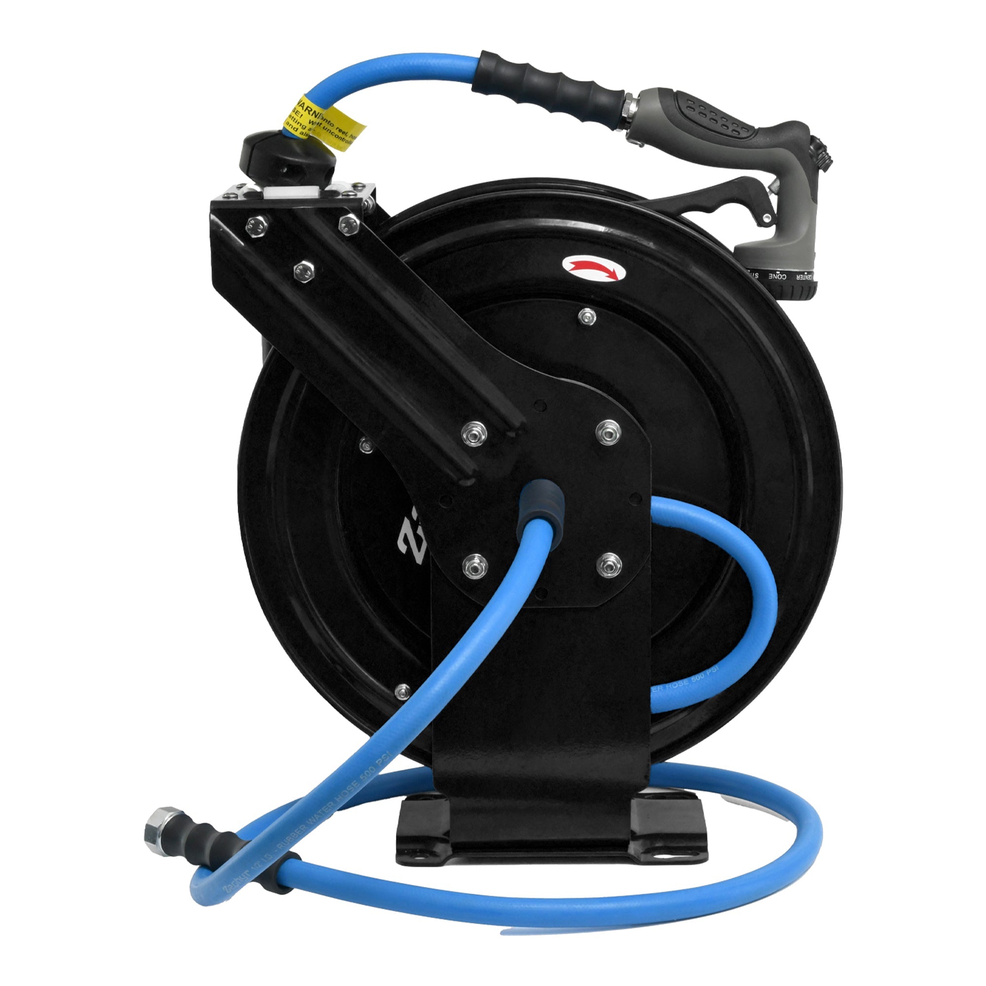 Zephyr Auto-Retractable Garden Hose Reel (19mm/3/4") – Fitted with Premium Rubber Hose and 8-Mode Water Spray Gun