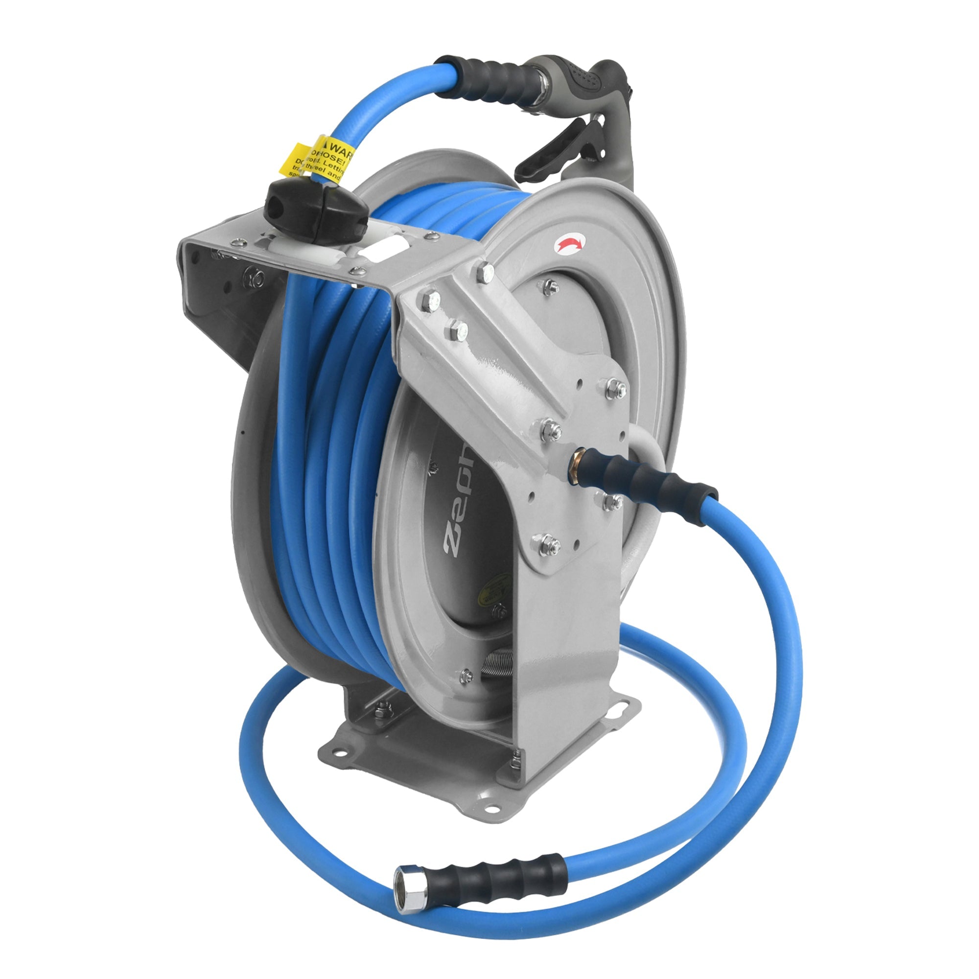 Zephyr Auto-Retractable Garden Hose Reel (19mm/3/4") – Fitted with Premium Rubber Hose and 8-Mode Water Spray Gun